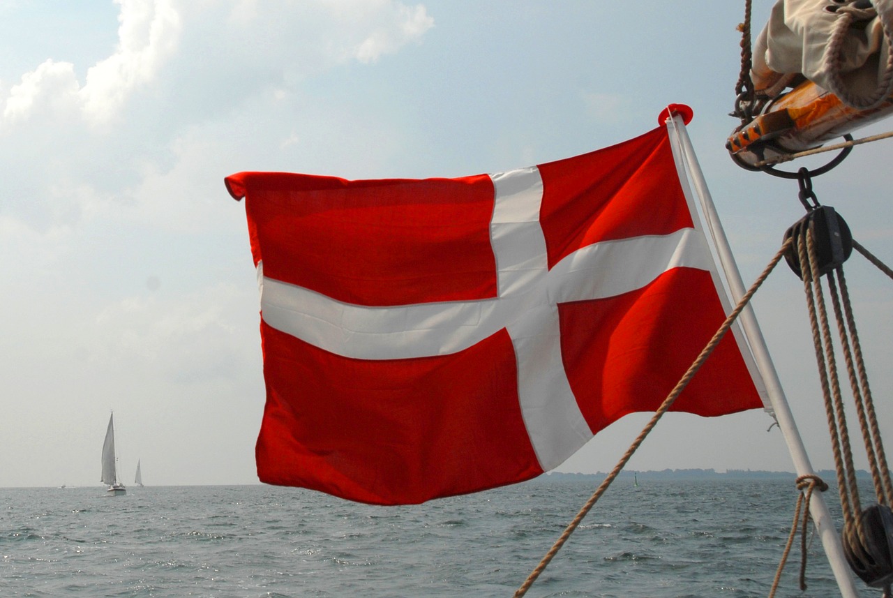 flag sailing vessel denmark free photo