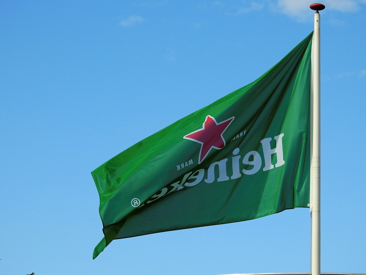 flag flagpole heineken free photo