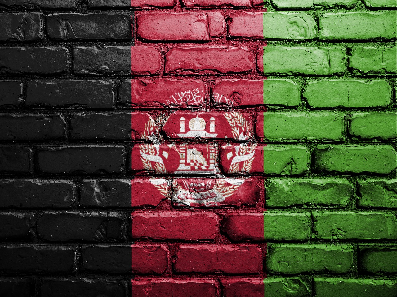 flag afghanistan wall free photo