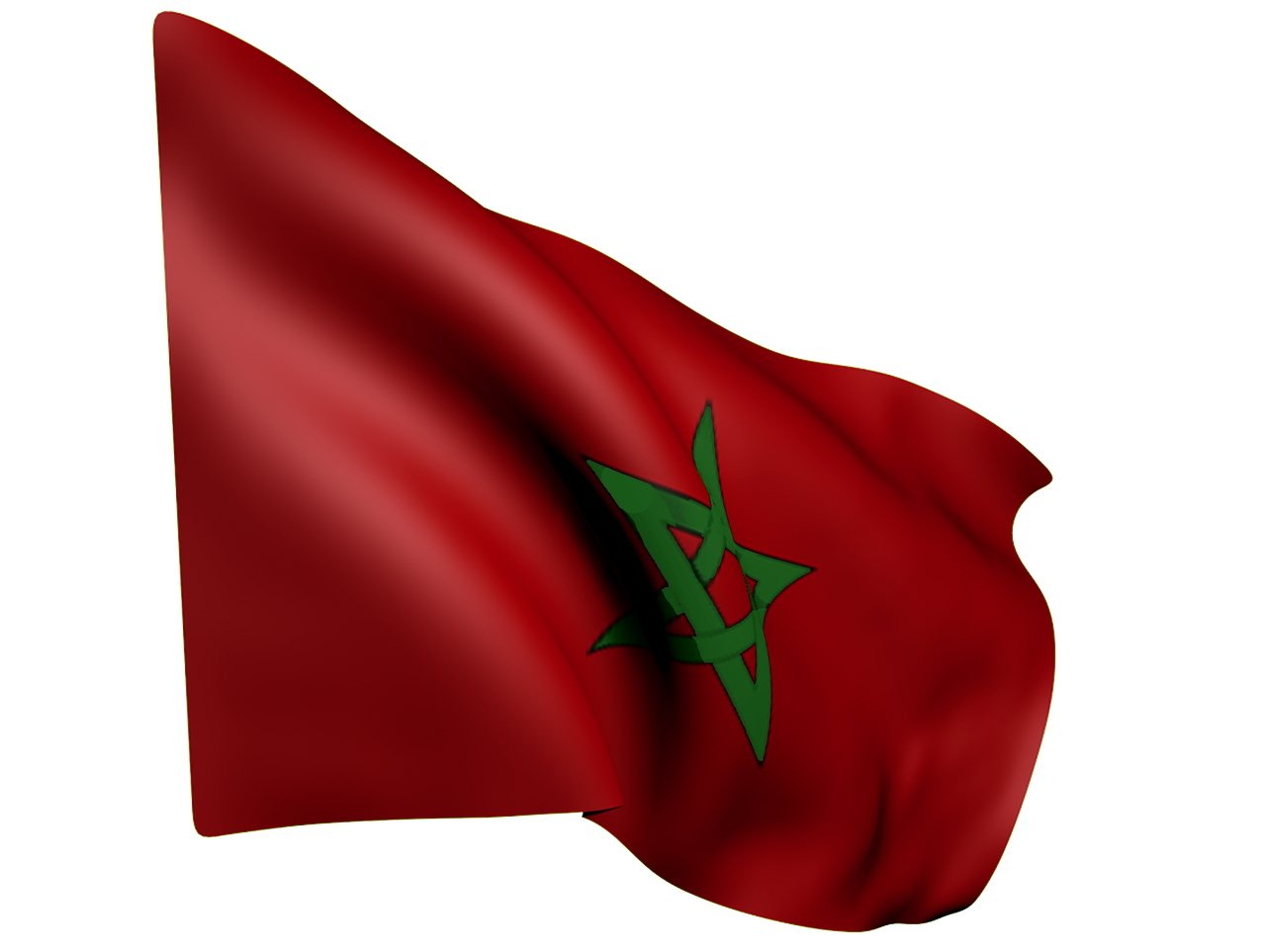 flag morocco wave free photo