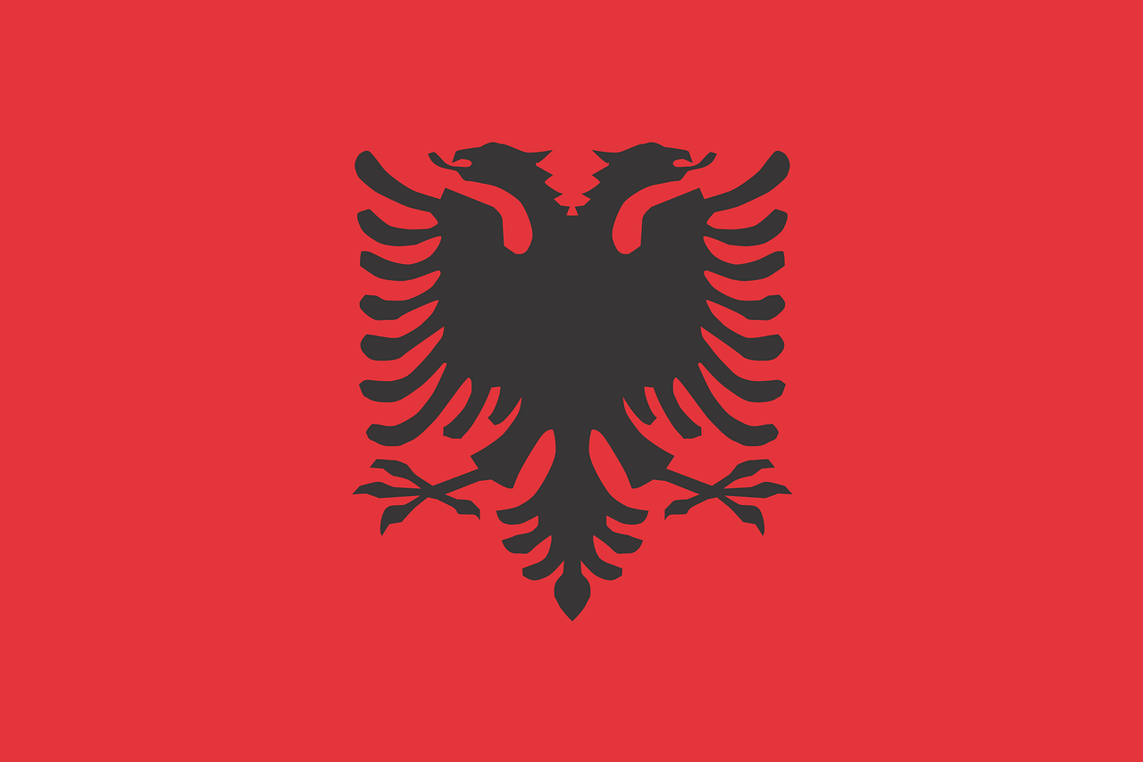 flag albania country free photo