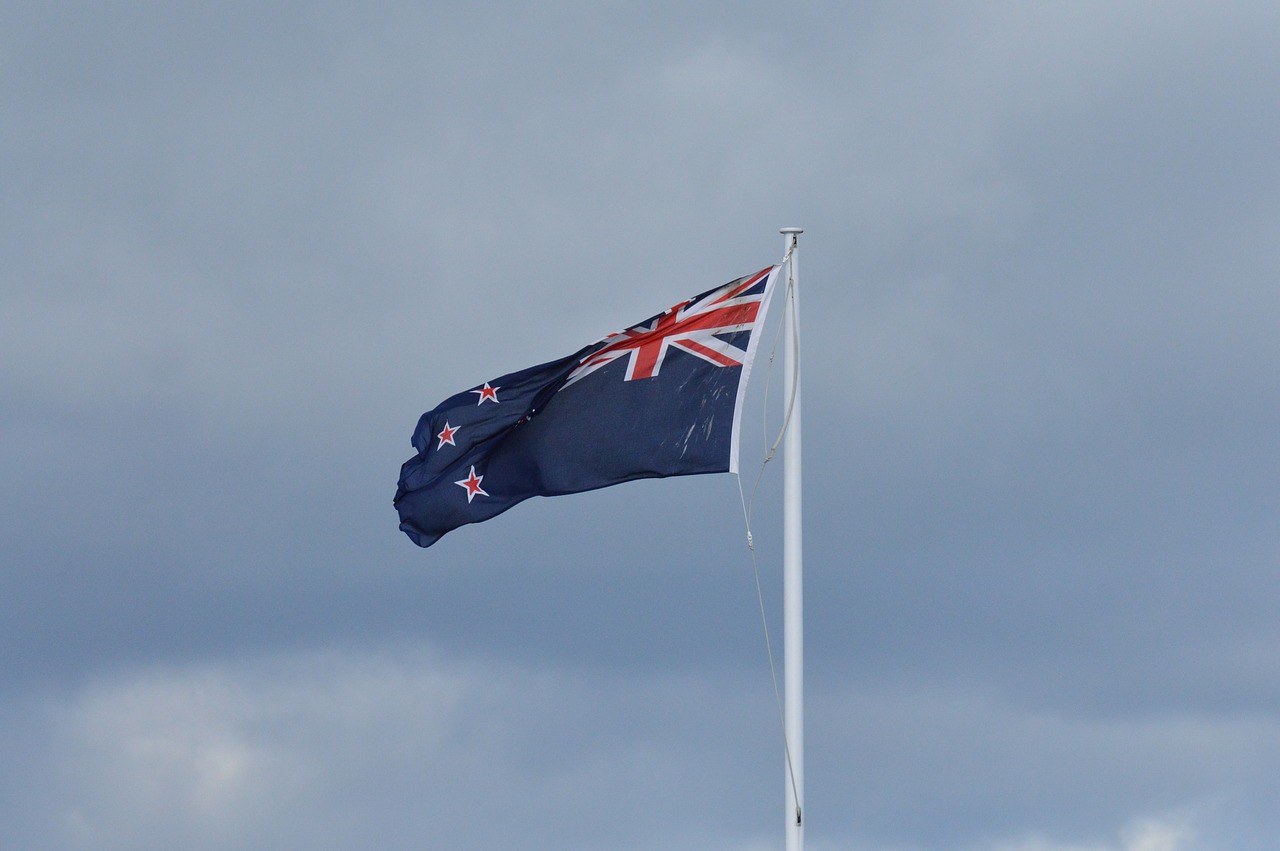 flag new zealand wind free photo