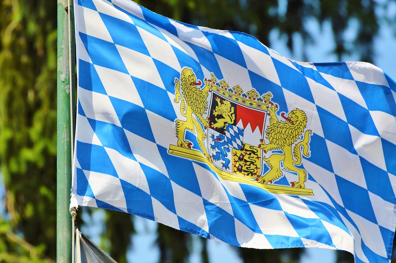 Flag,bayern flag,bavaria flag,bavaria,blow - free image from