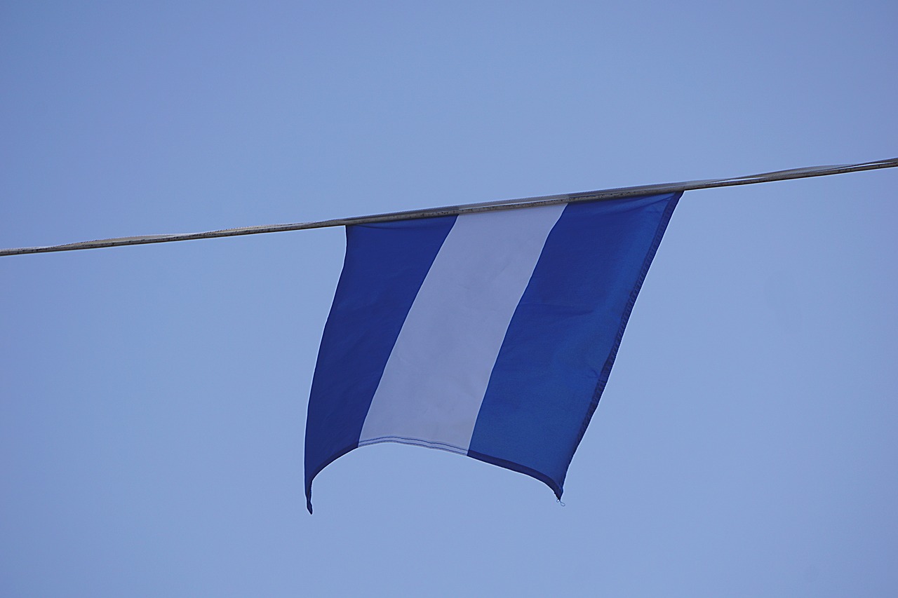 flag blue white free photo