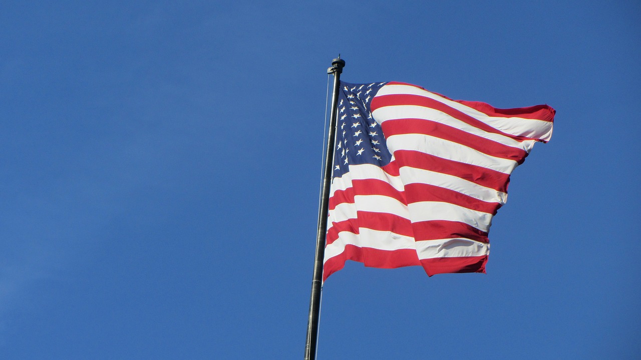 flag usa blow free photo