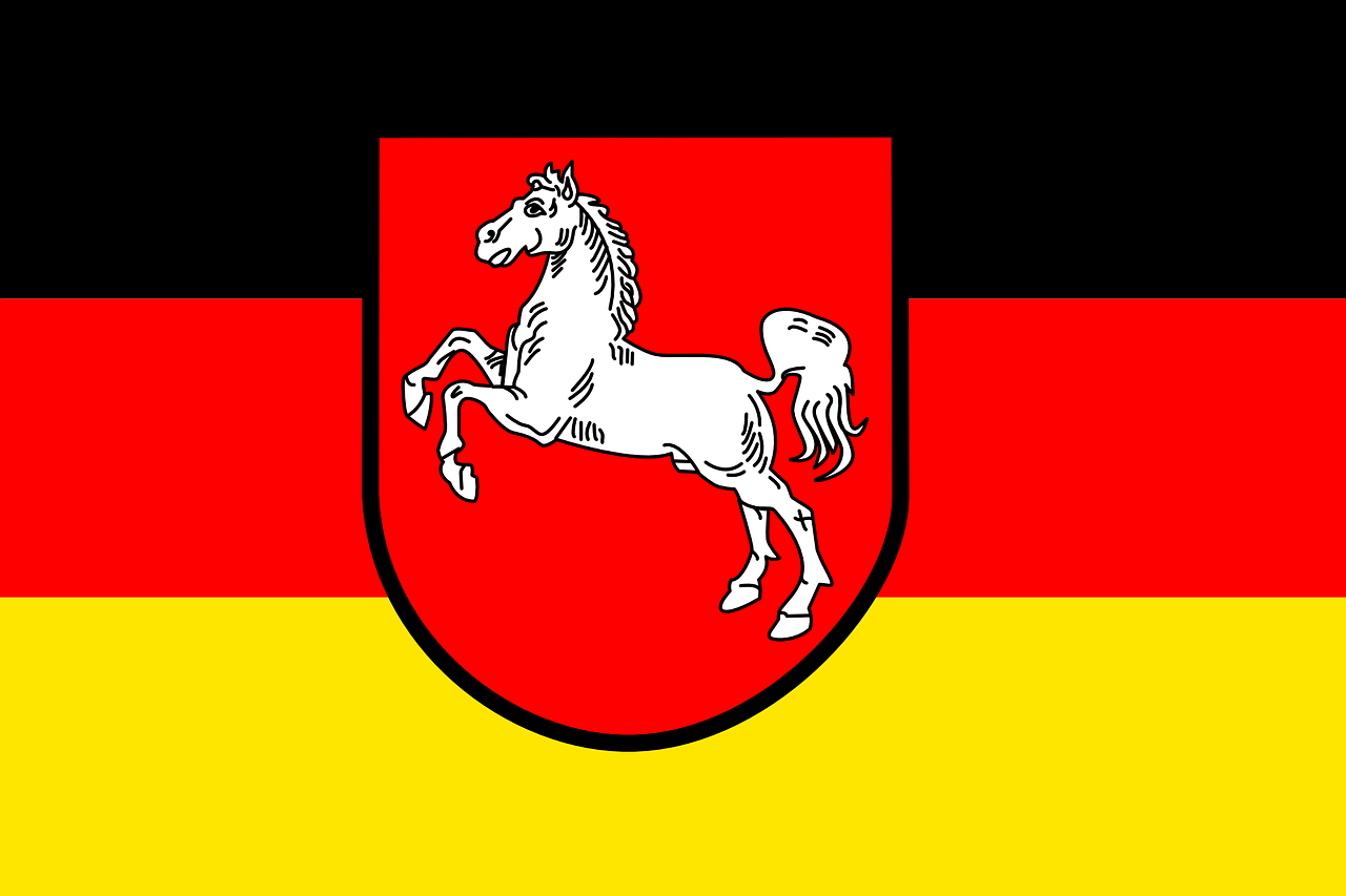flag lower saxony federal republic of germany free photo
