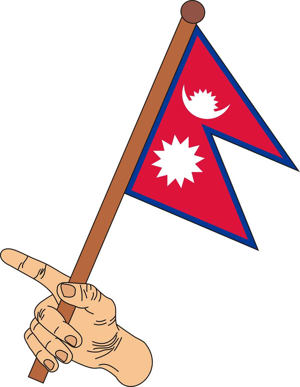 flag nepal the flag of nepal free photo