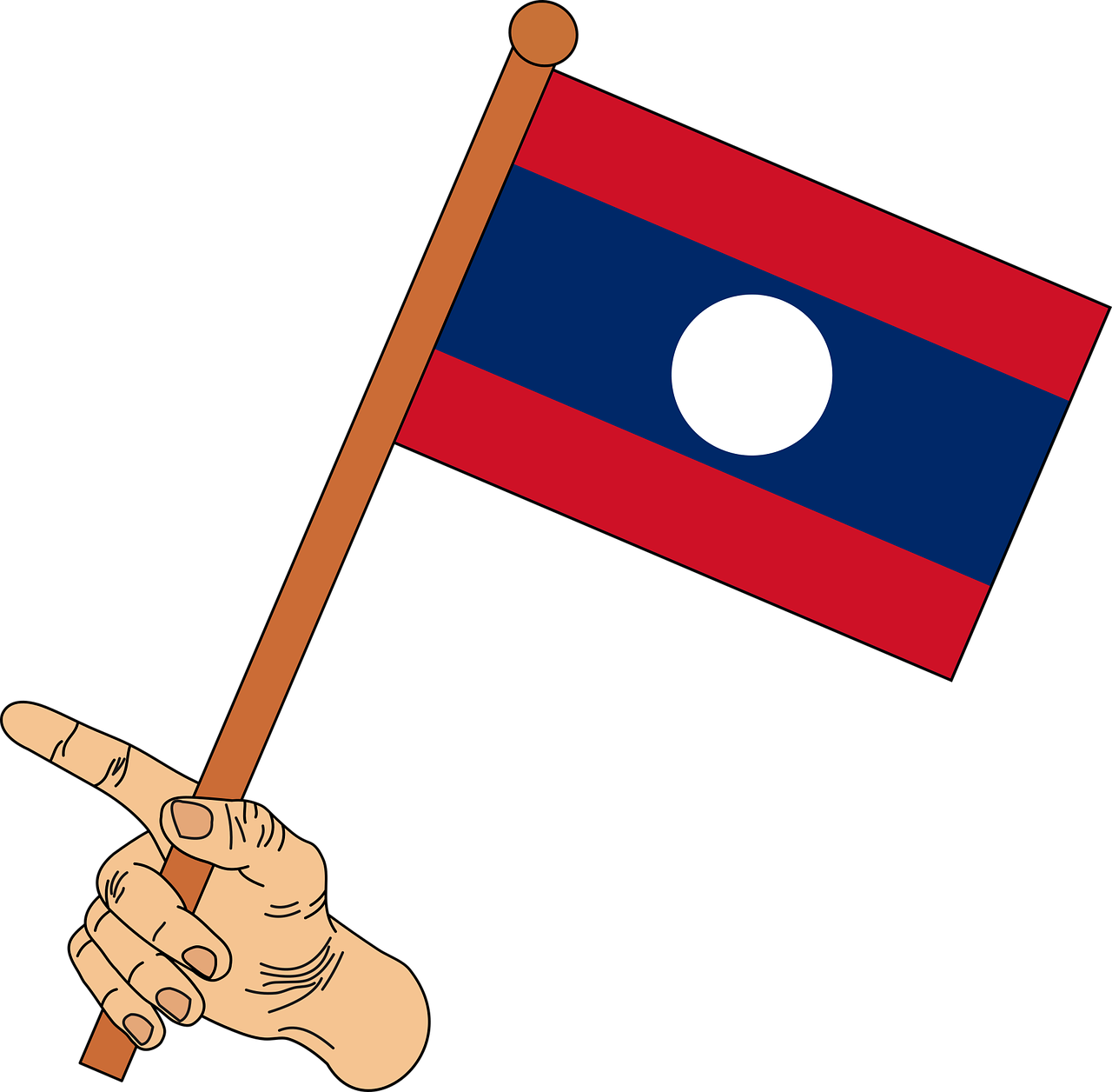 flag flag of laos laos free photo
