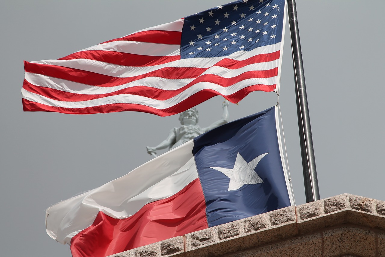 flag  united states  texas free photo