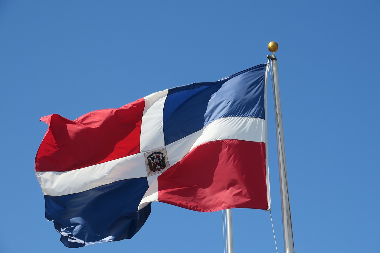 flag  dominican republic  mast free photo