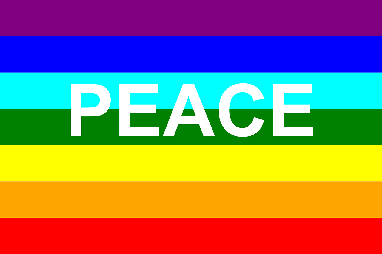 flag peace rainbow free photo
