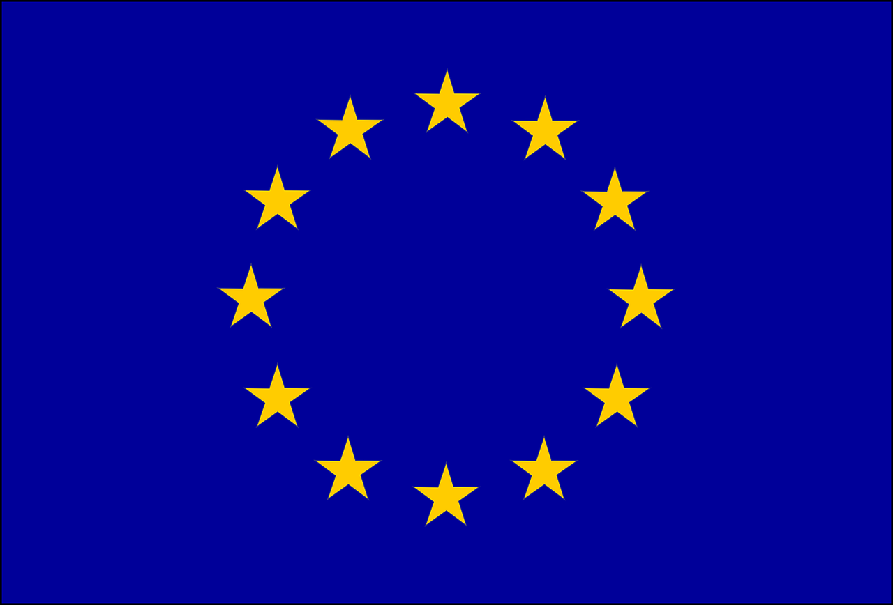 flag europe blue background free photo