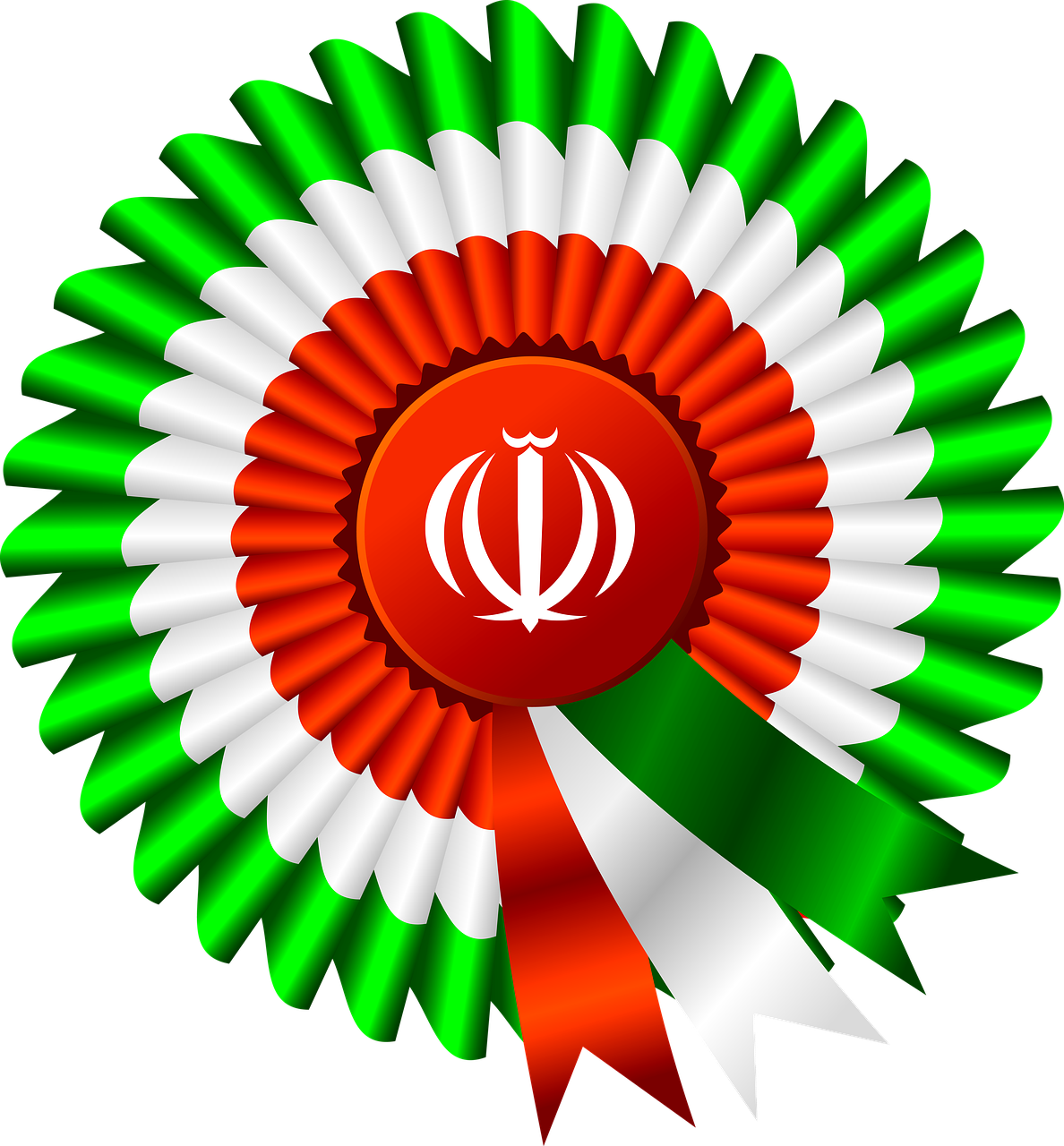 flag  ribbon  iran free photo