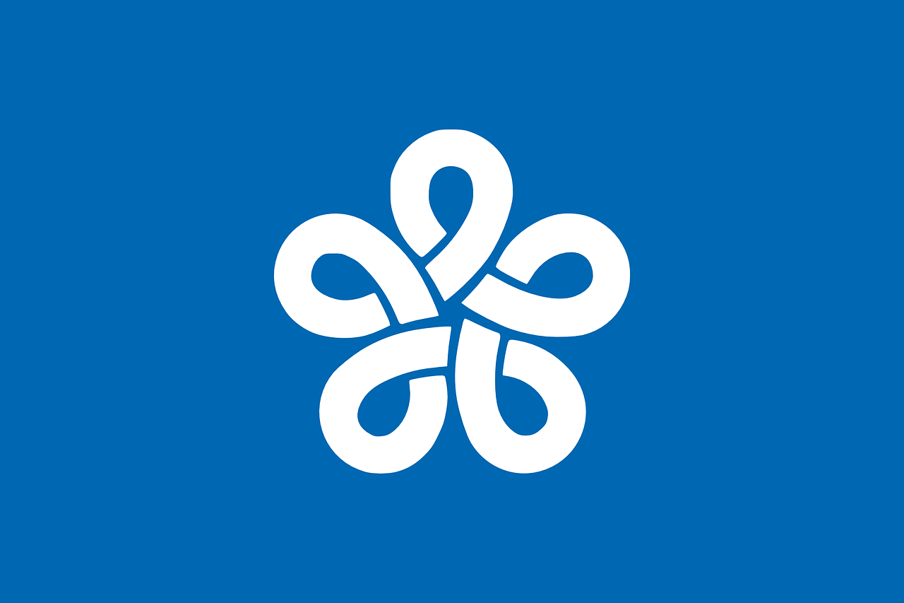 flag fukuoka blue free photo