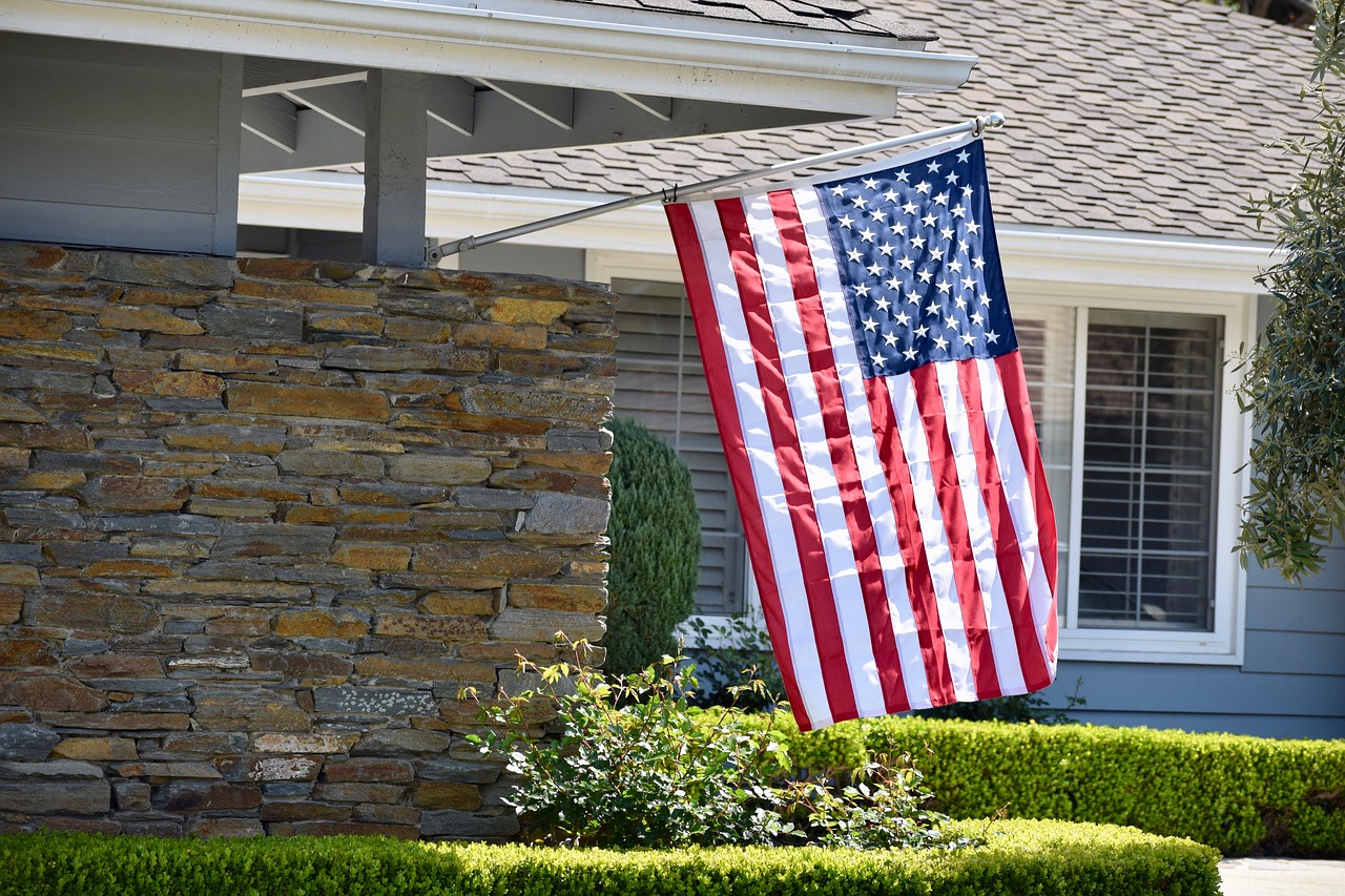 flag  american  home free photo