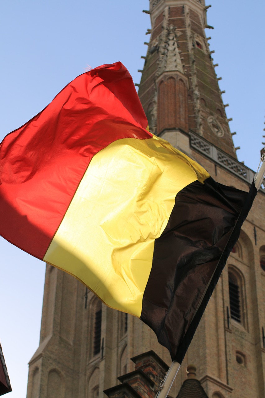 flag bruges belgium free photo