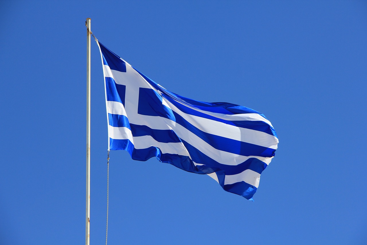 flag greece blue free photo