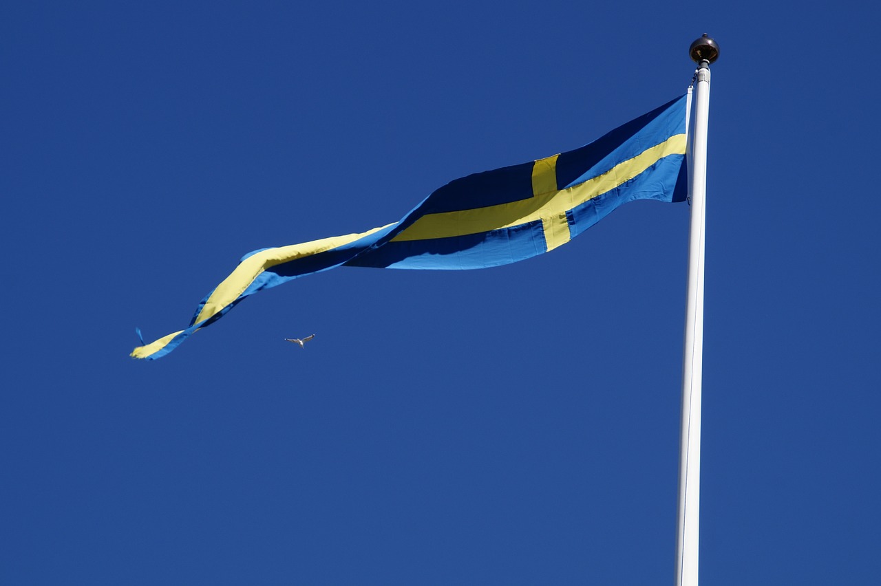 flag blow sweden free photo