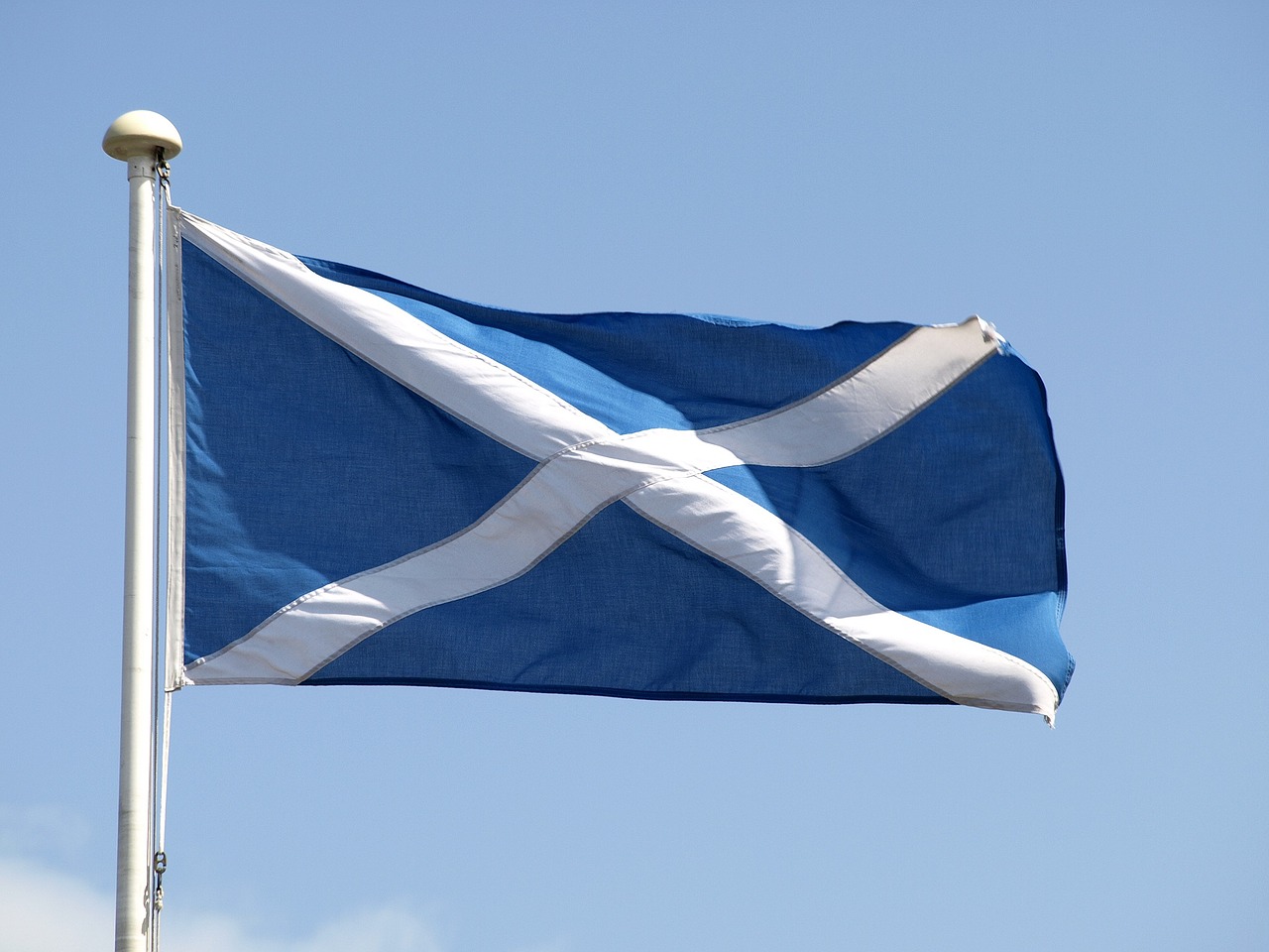 flag scotland blue free photo