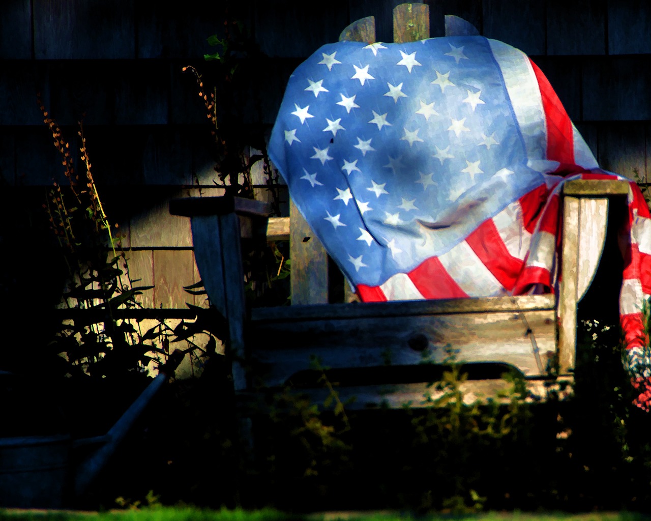 flag chair summer free photo