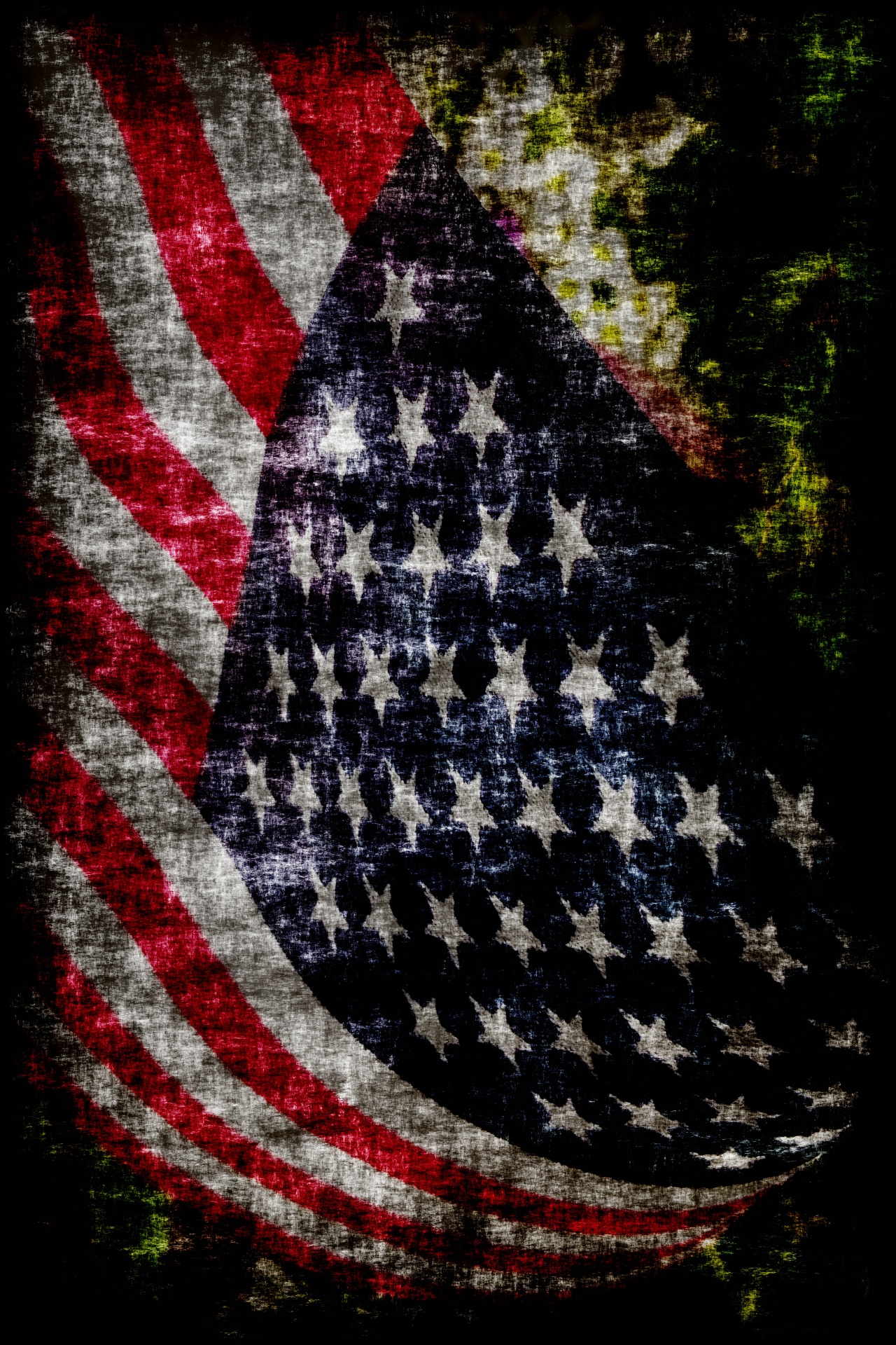 american flag grunge layer free photo