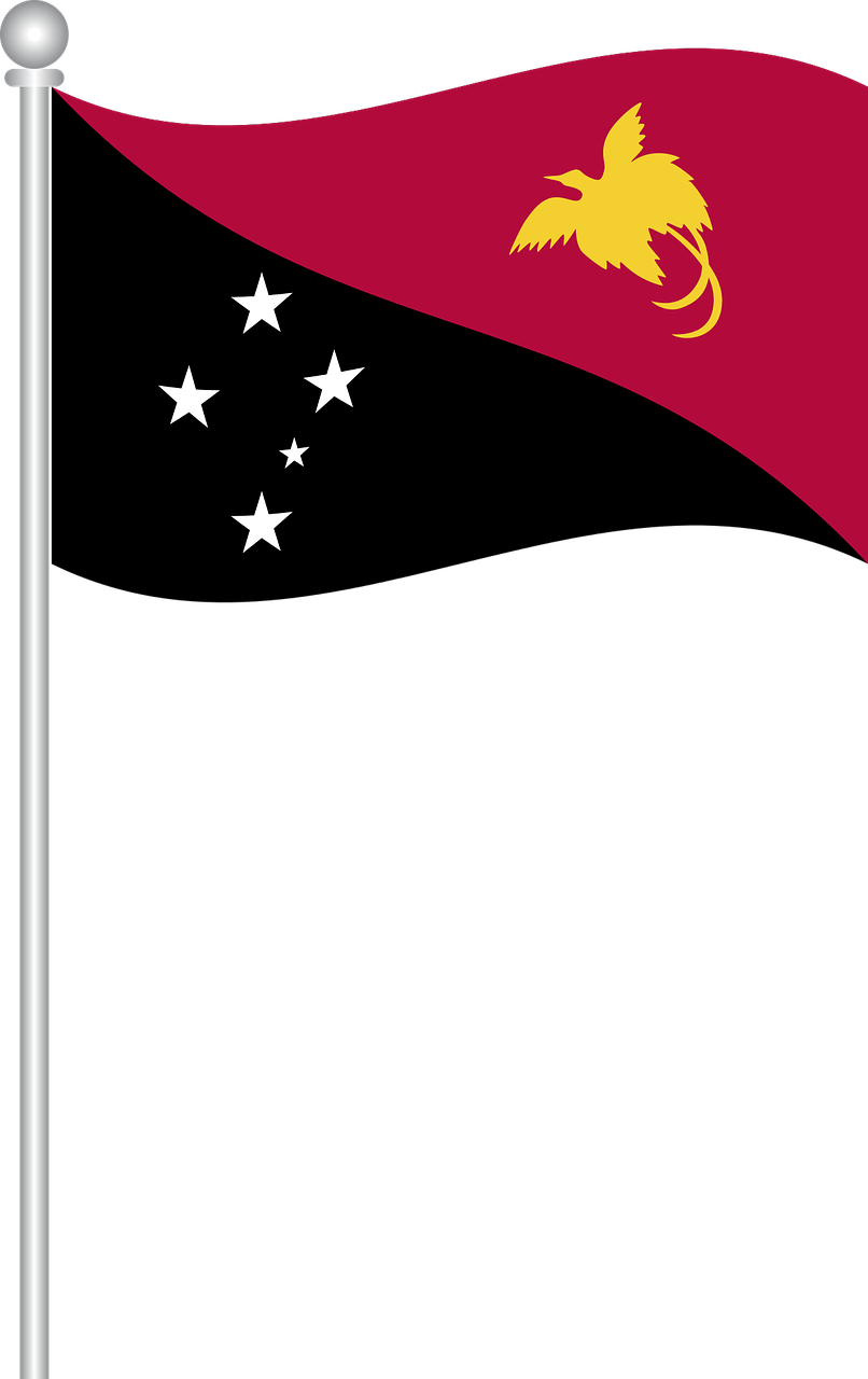 flag of papua new guinea flag papua new guinea free photo
