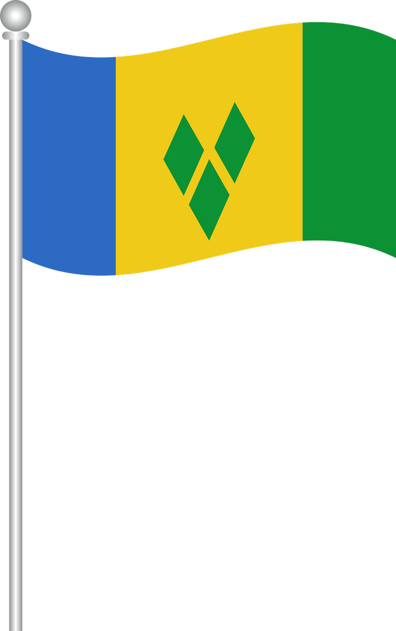 flag of saint vincent flag saint vincent free photo