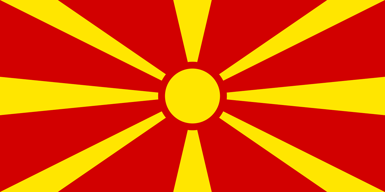 flag republic of macedonia official macedonian free photo