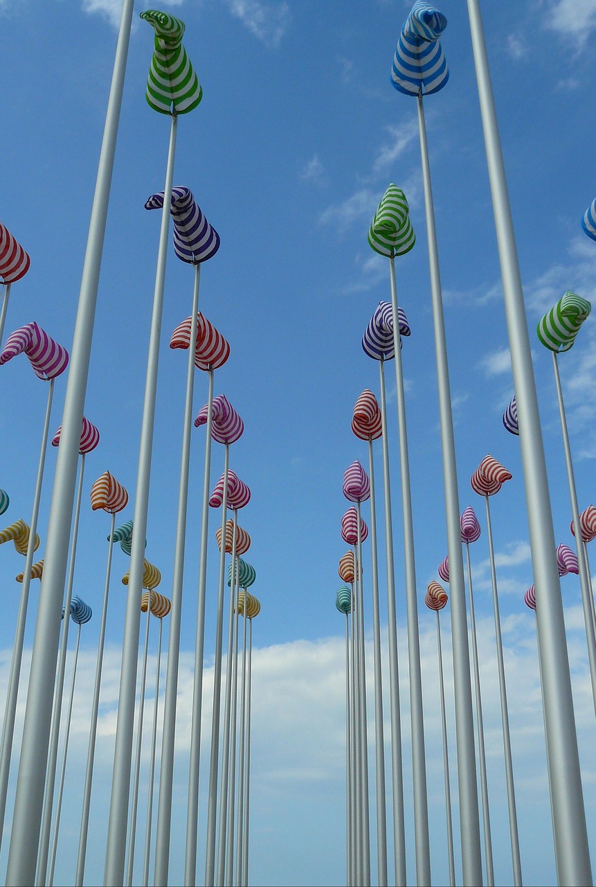 flagpole masts sky free photo