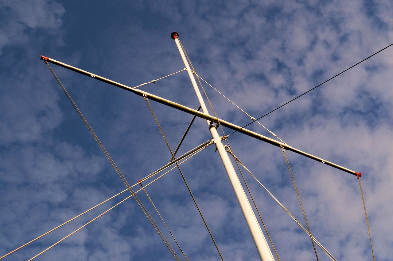 flagpole ropes sky free photo