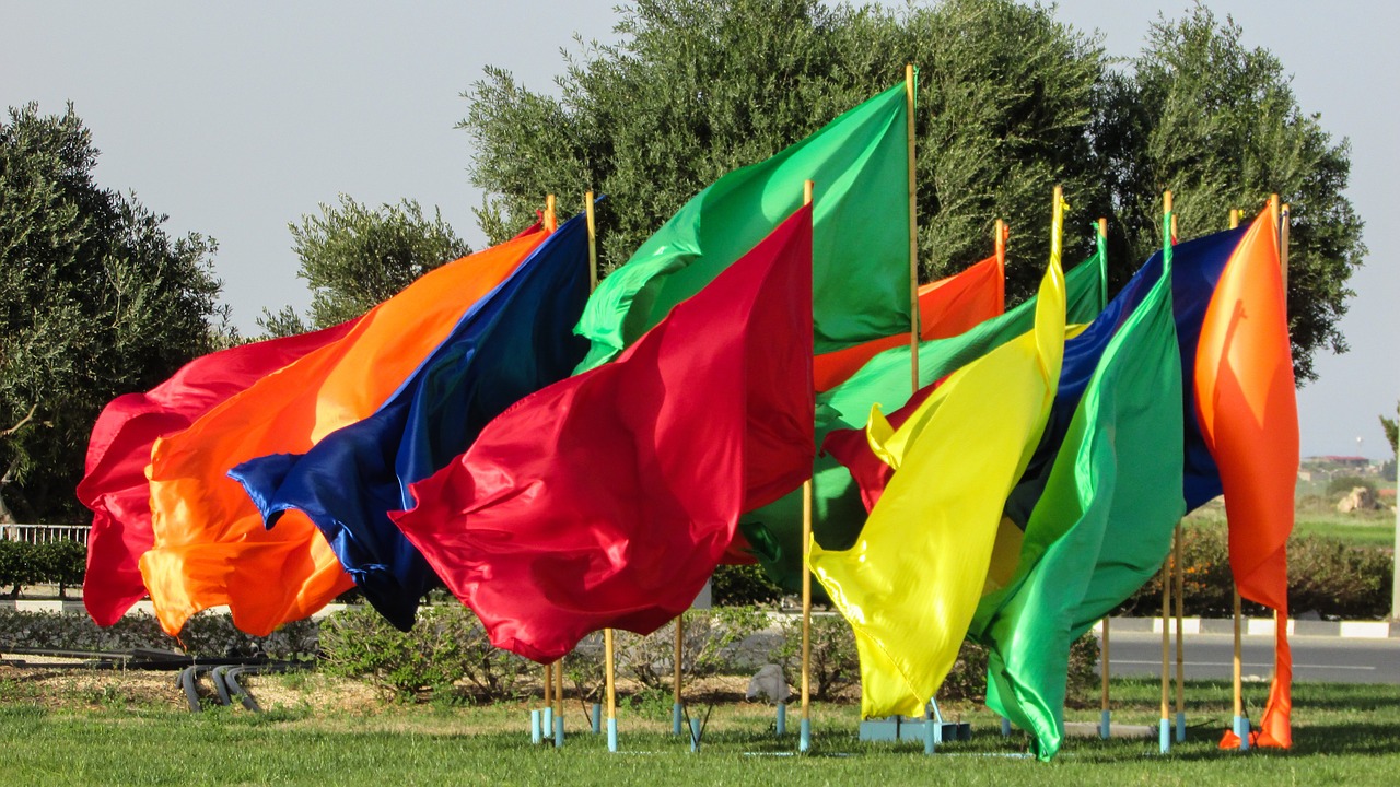 flags colours colorful free photo