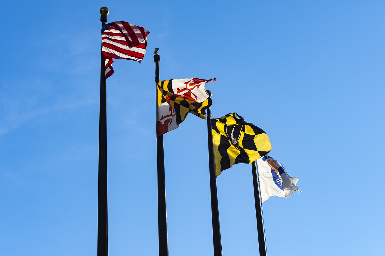 flags maryland baltimore free photo