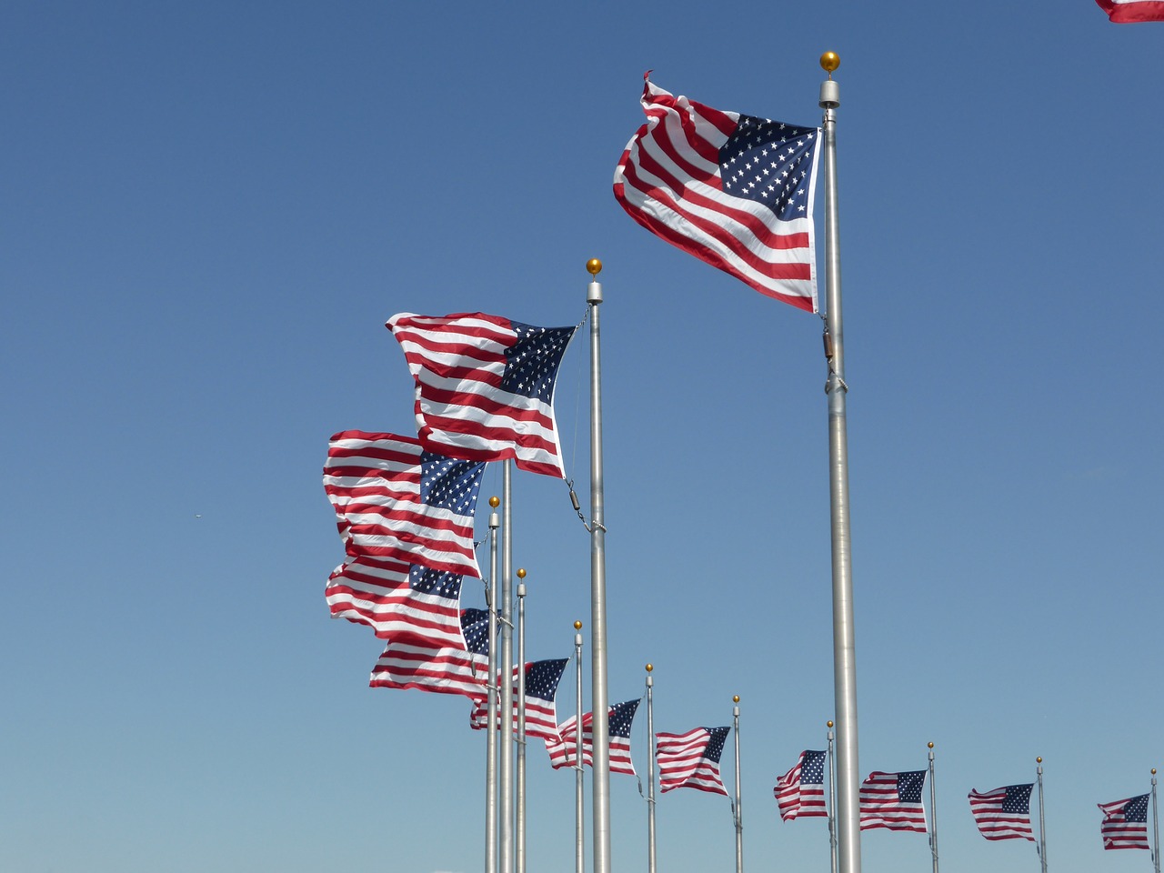 flags america monument free photo