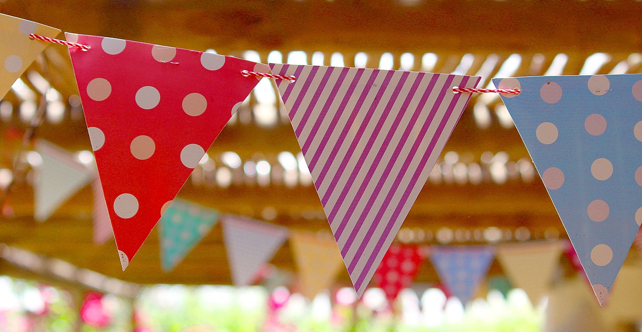 flags pennant birthday party free photo