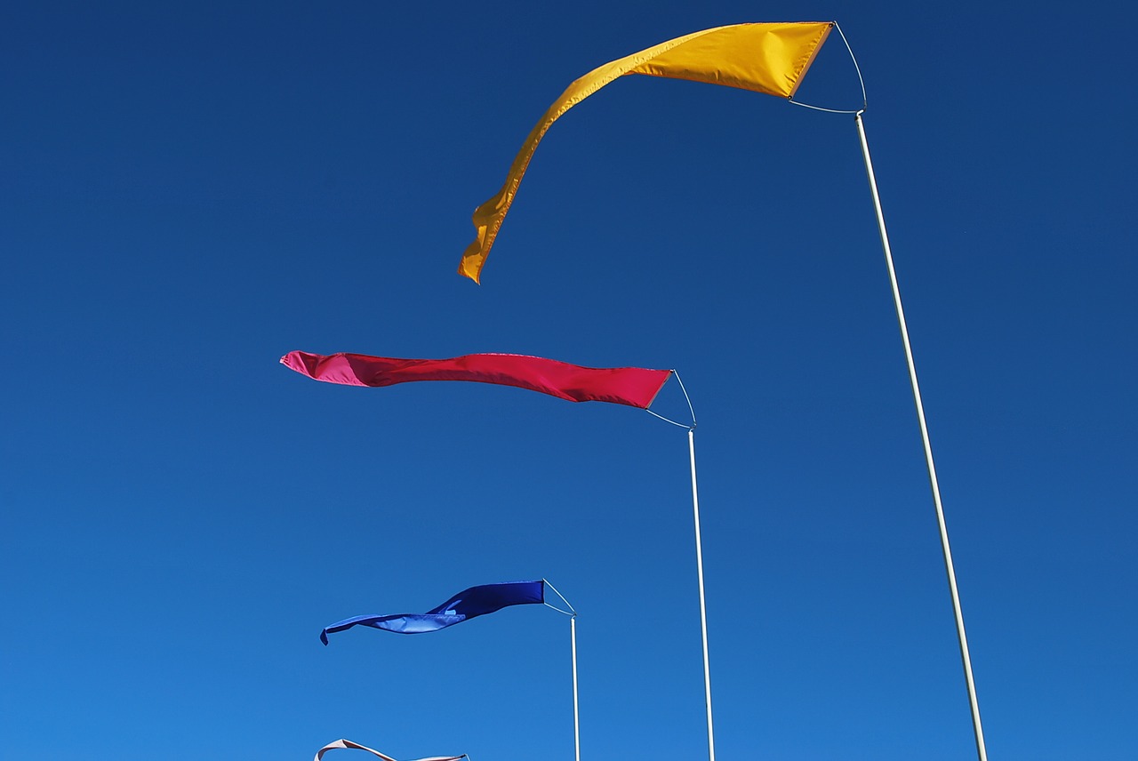 flags wind primary colors free photo