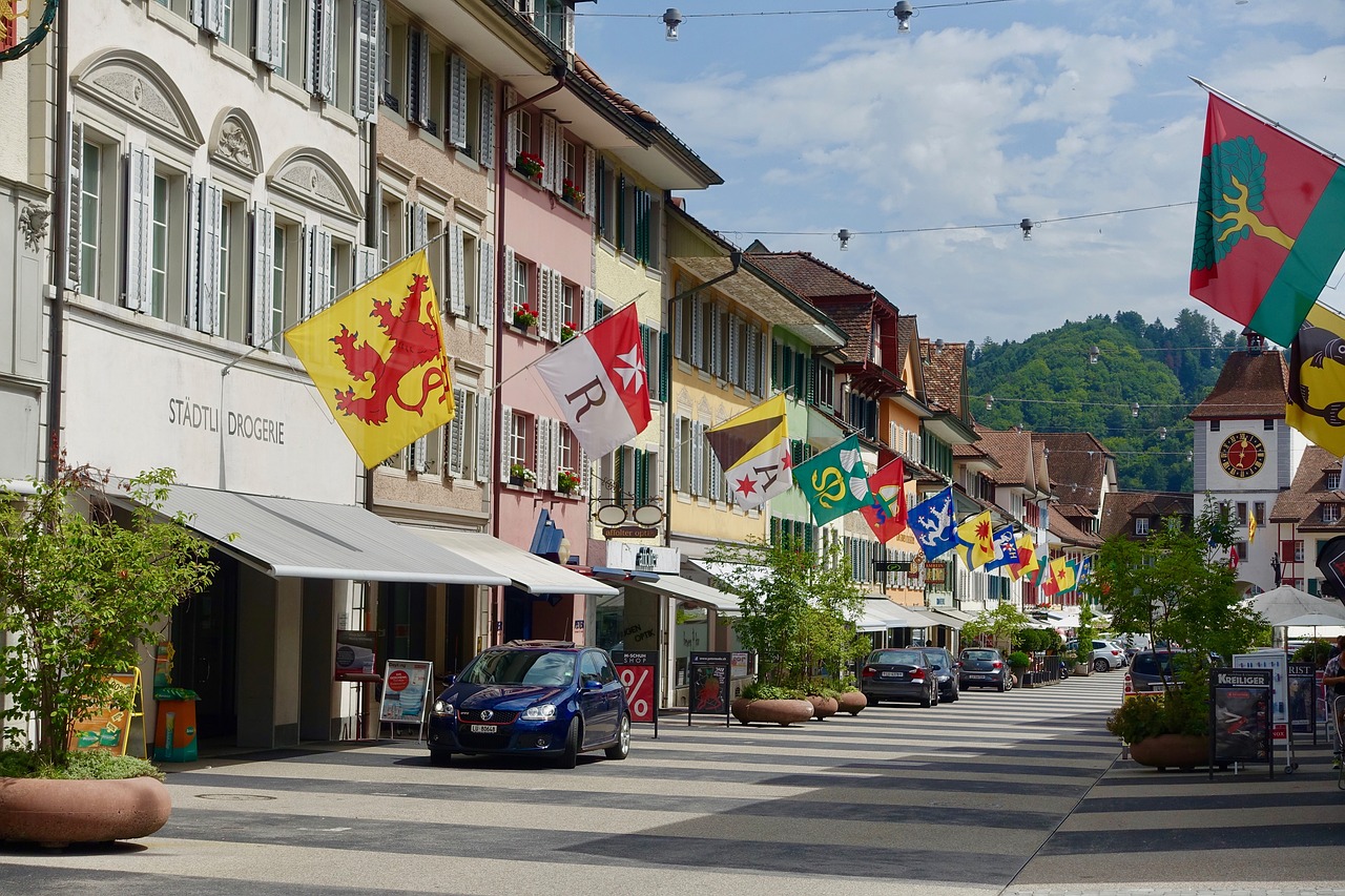 flags  cityscape  urban free photo