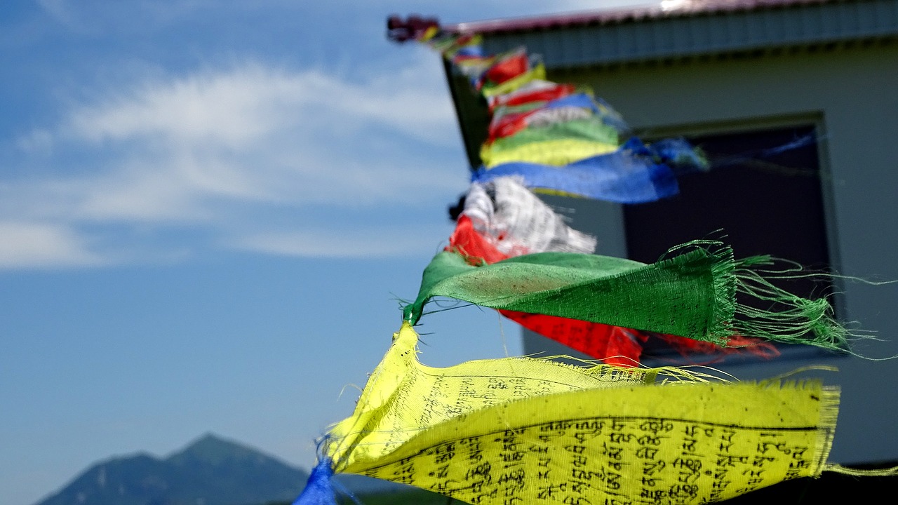 flags  buddhism  mantra free photo