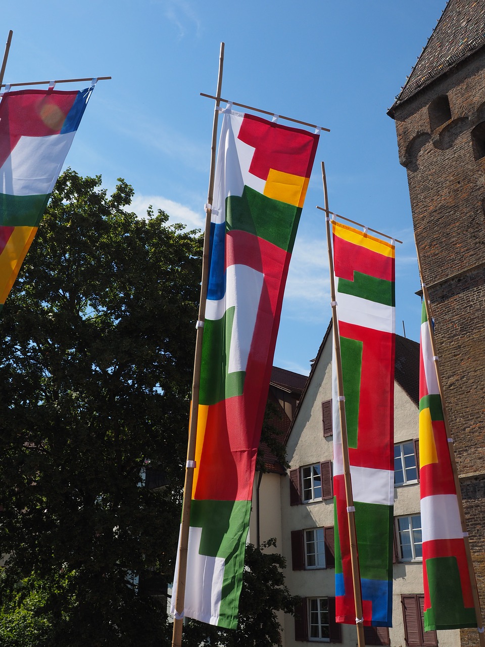 flags colorful blow free photo