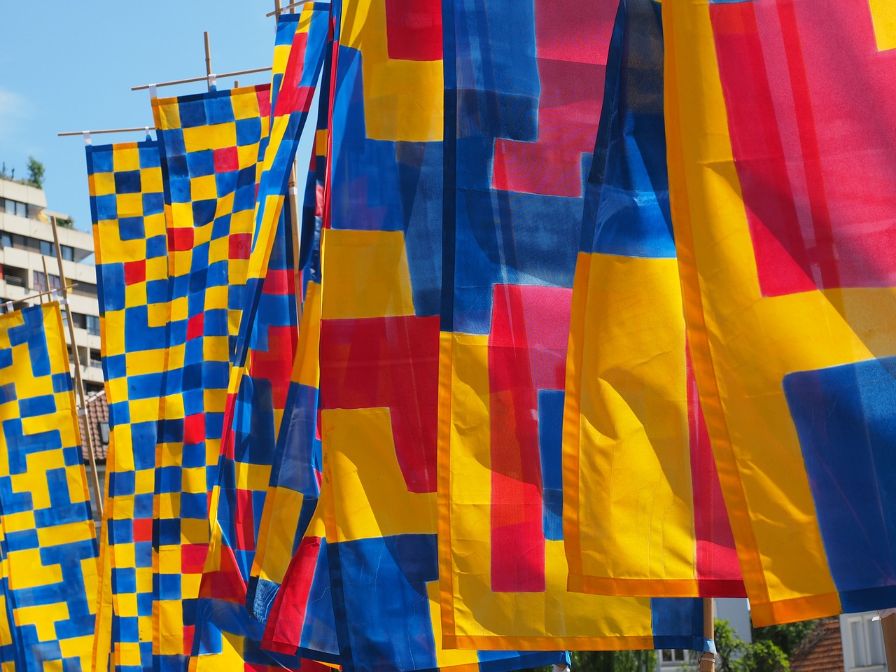 flags colorful blow free photo