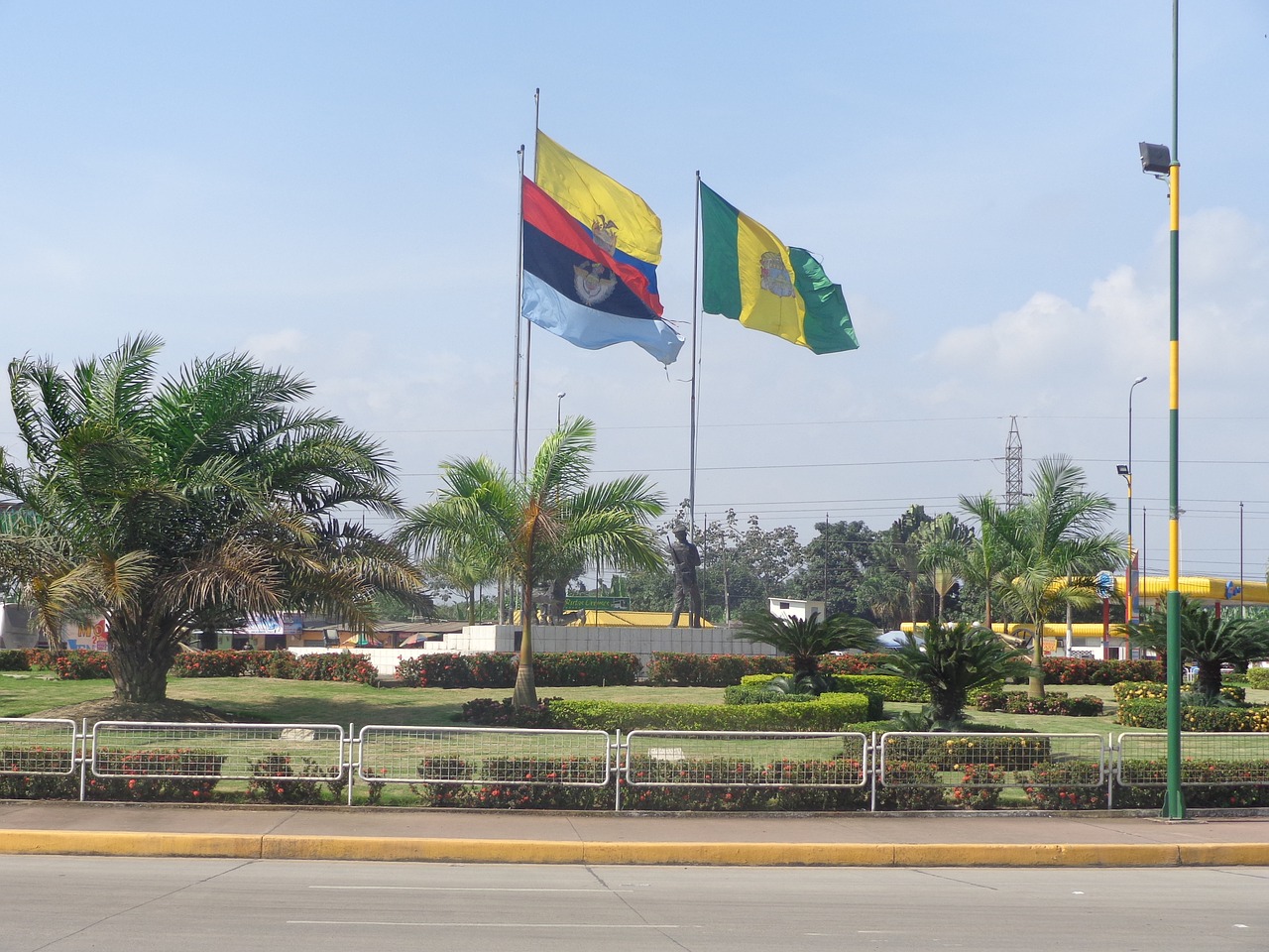 flags path tourism free photo