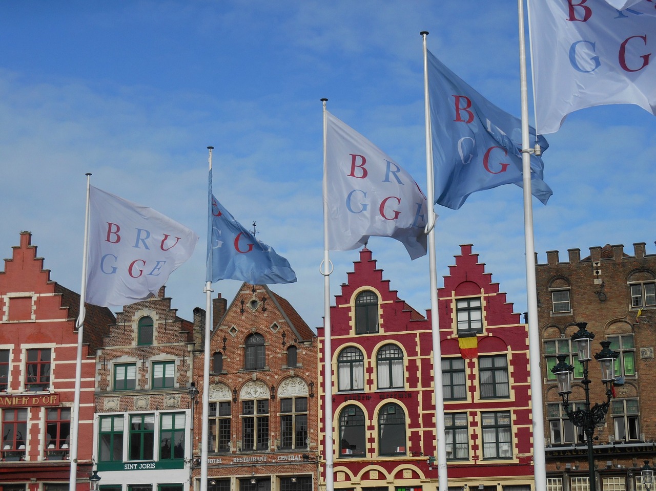 flags bruges city free photo