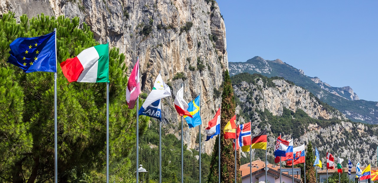 flags blow wind free photo