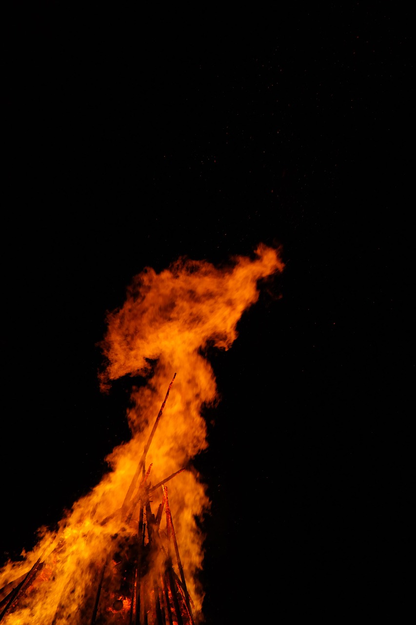 flame blaze orange free photo