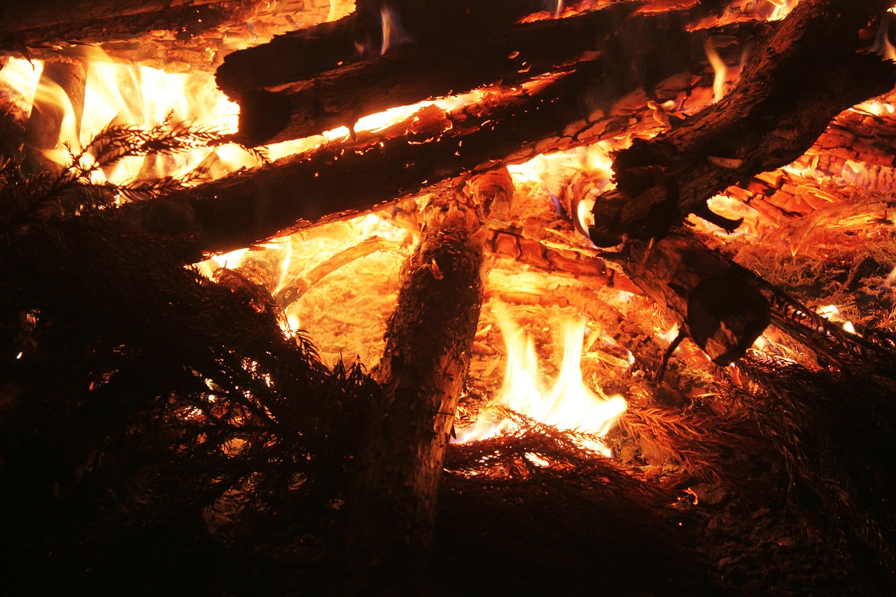 flame sparks the bonfire free photo