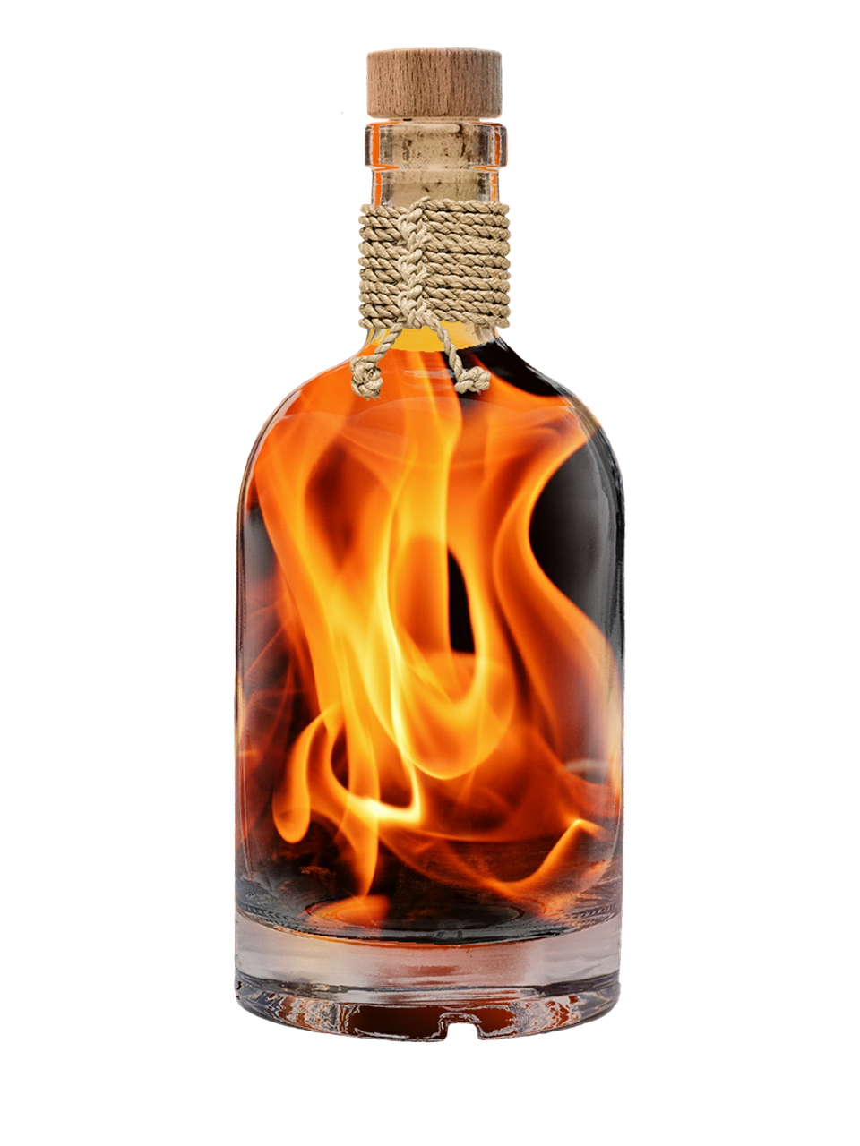 flame embers bottle fiery free photo