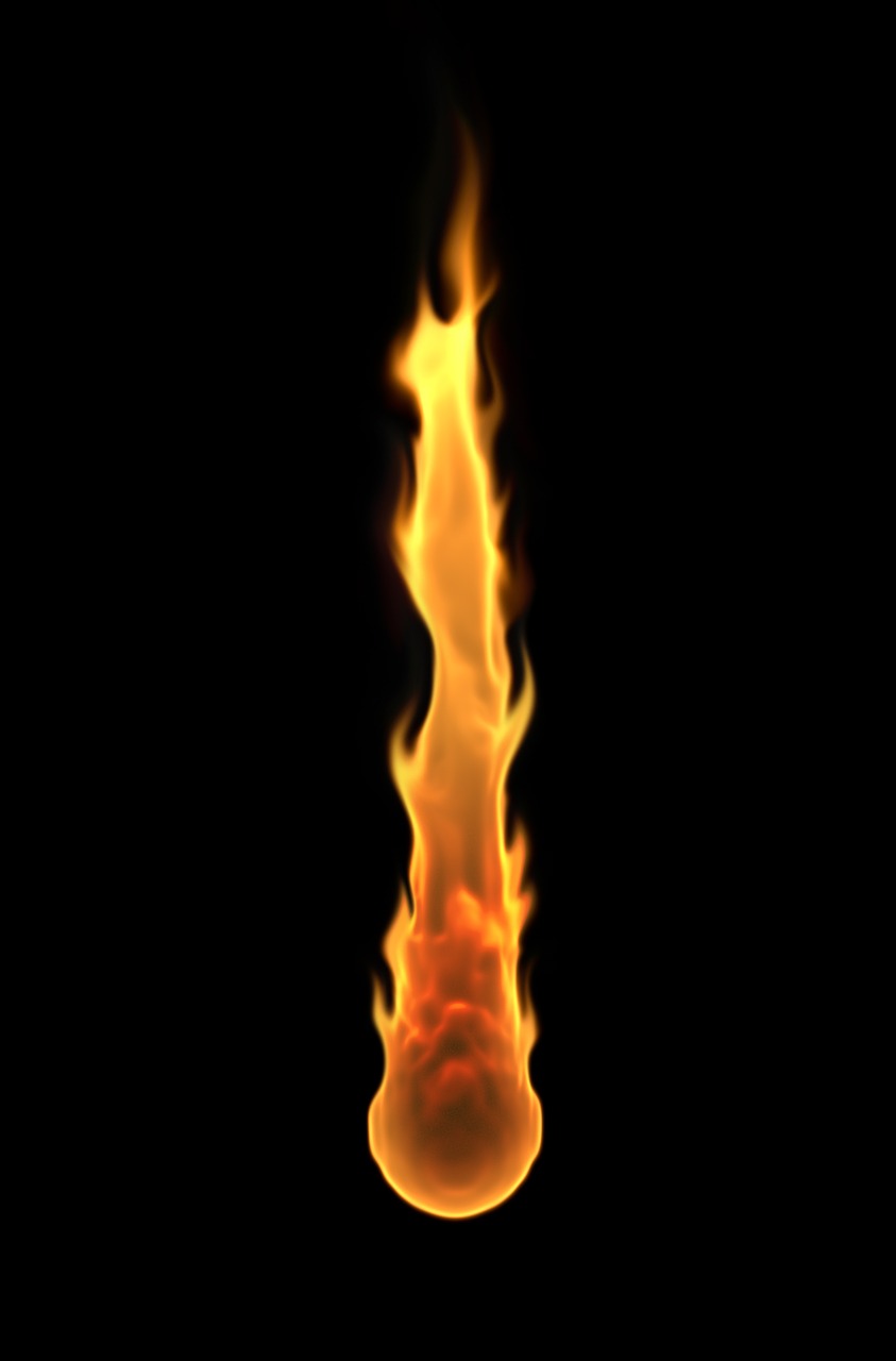 flame fire meteorite free photo