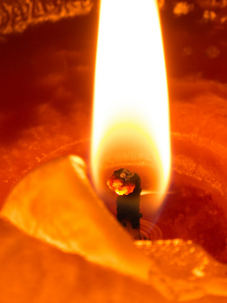 flame wick candle free photo