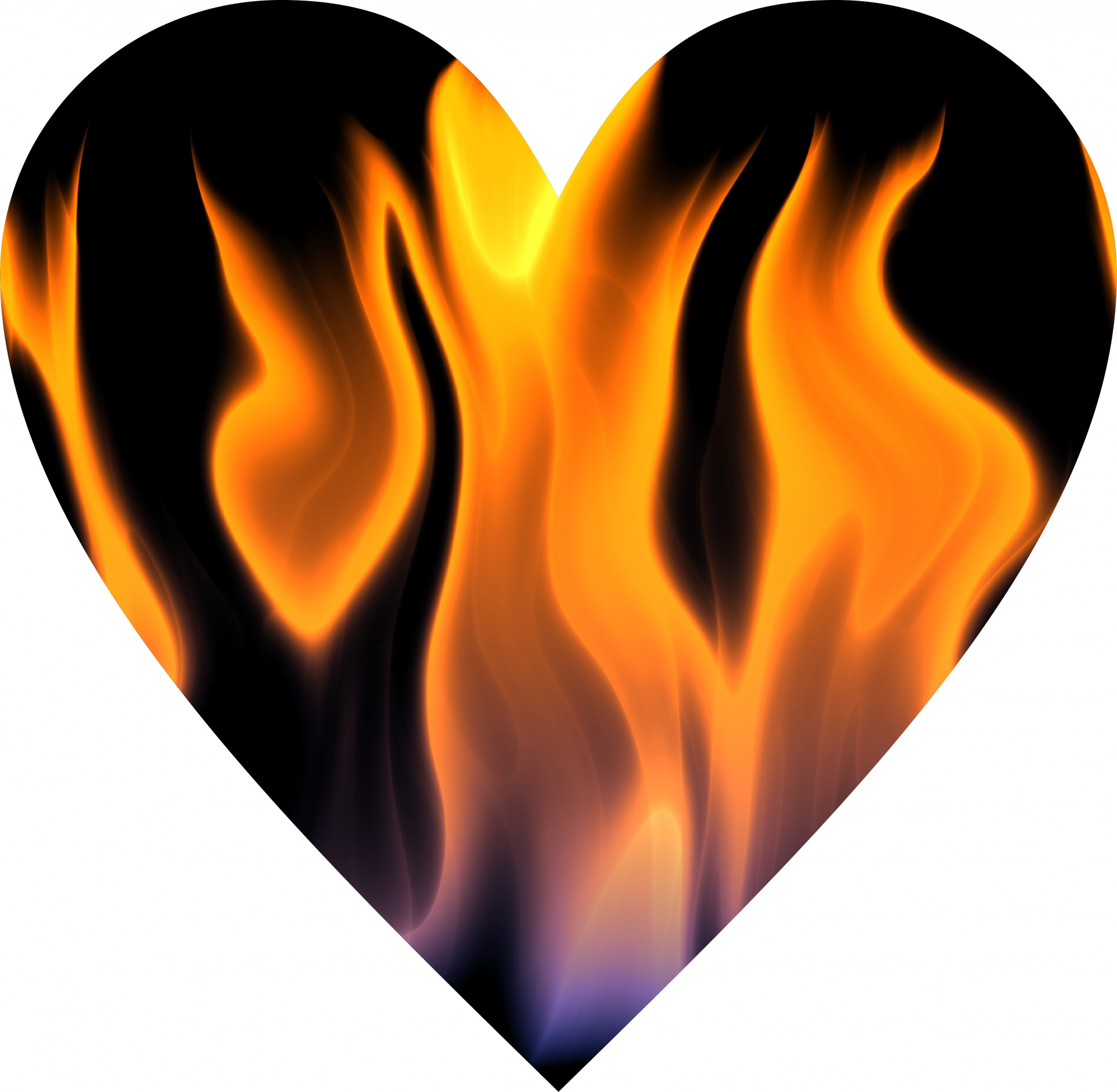 heart icon flame free photo