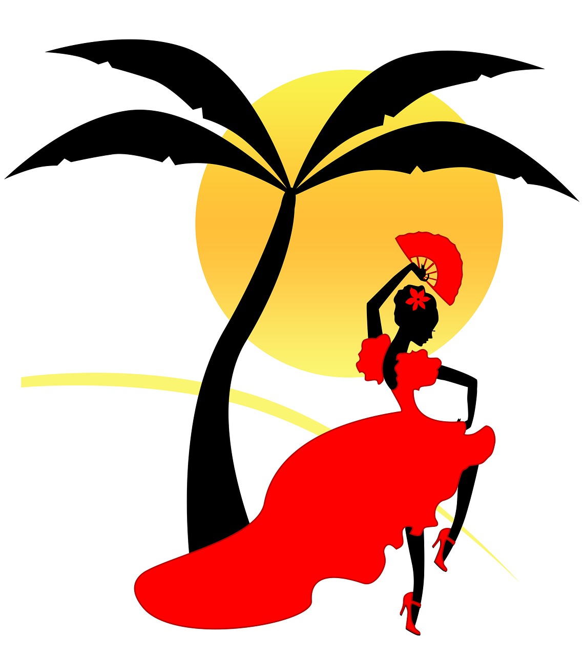 flamenco spain silhouette free photo