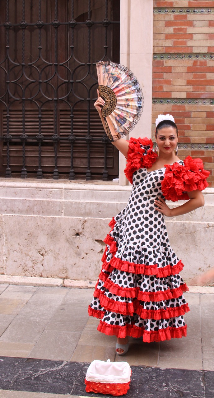flamenco dancer  dress  ruffles free photo